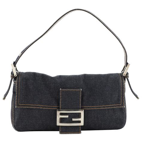 fendi double baguette monster|fendi denim baguette.